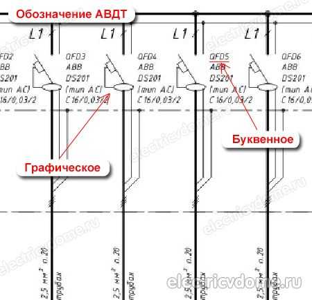 Обозначение узо на однолинейной схеме