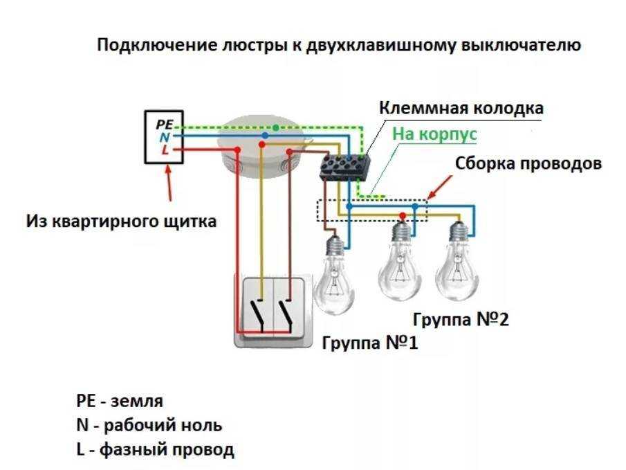 Схема подключения точечных светильников на потолке