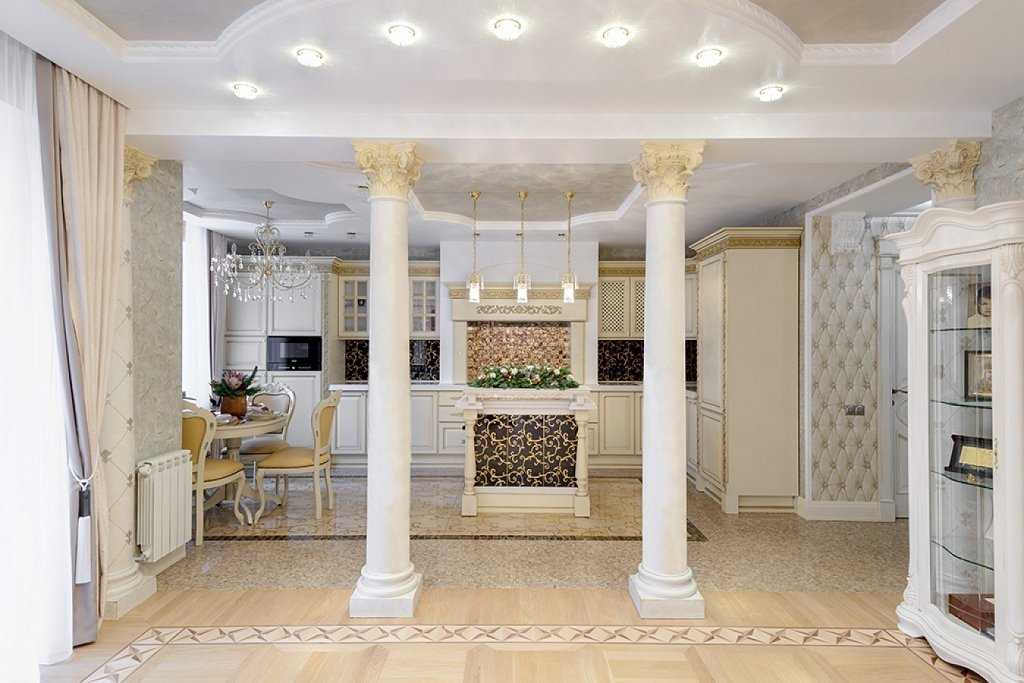 Колонны в интерьере: виды, материалы, дизайн (30 фото)