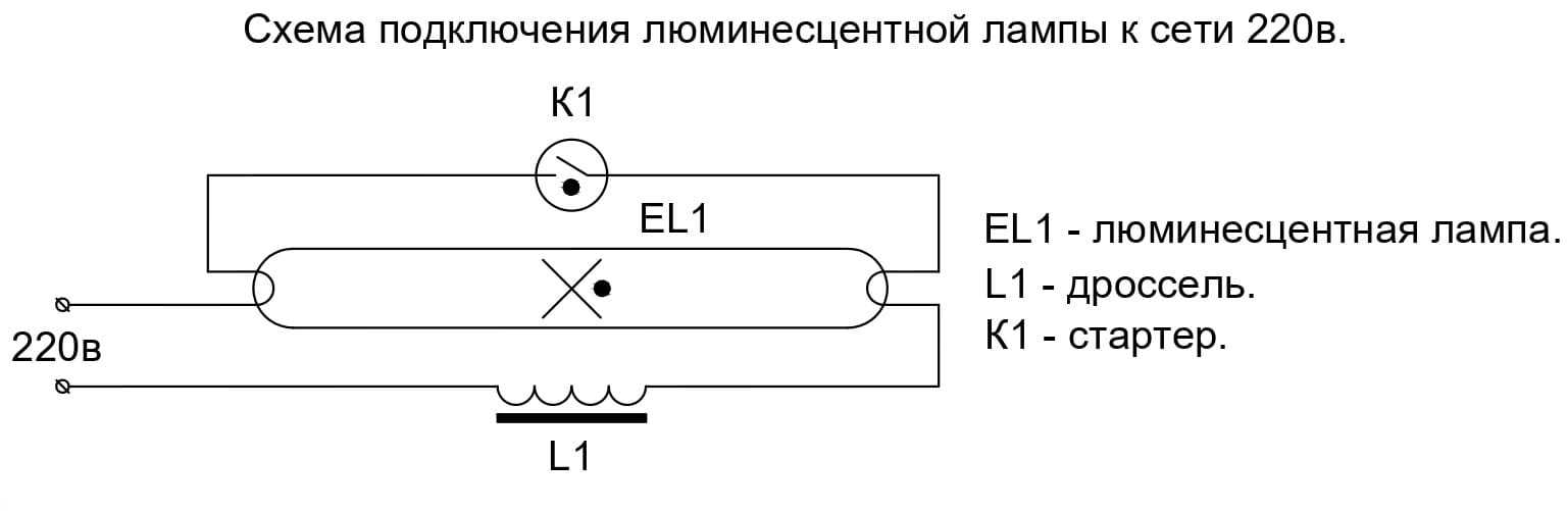 Схема подключения люминесцентных ламп с дросселем: пошаговая инструкция