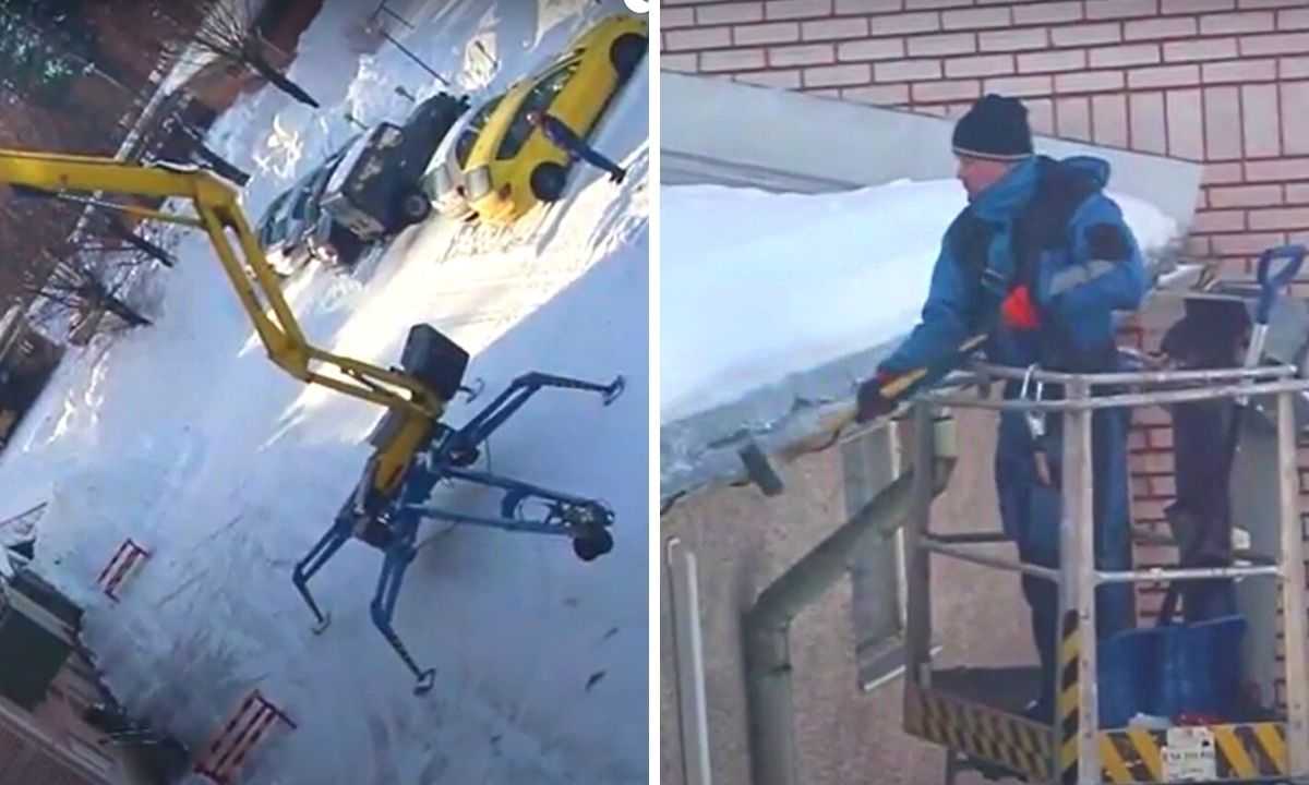 Как убрать лед с кровли