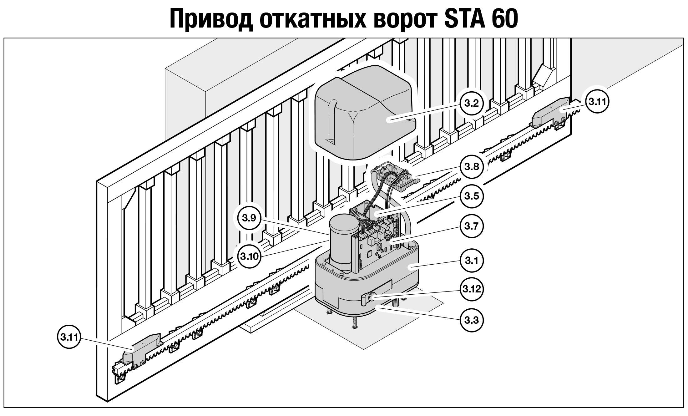 Изготовление привода откатных ворот своими руками.