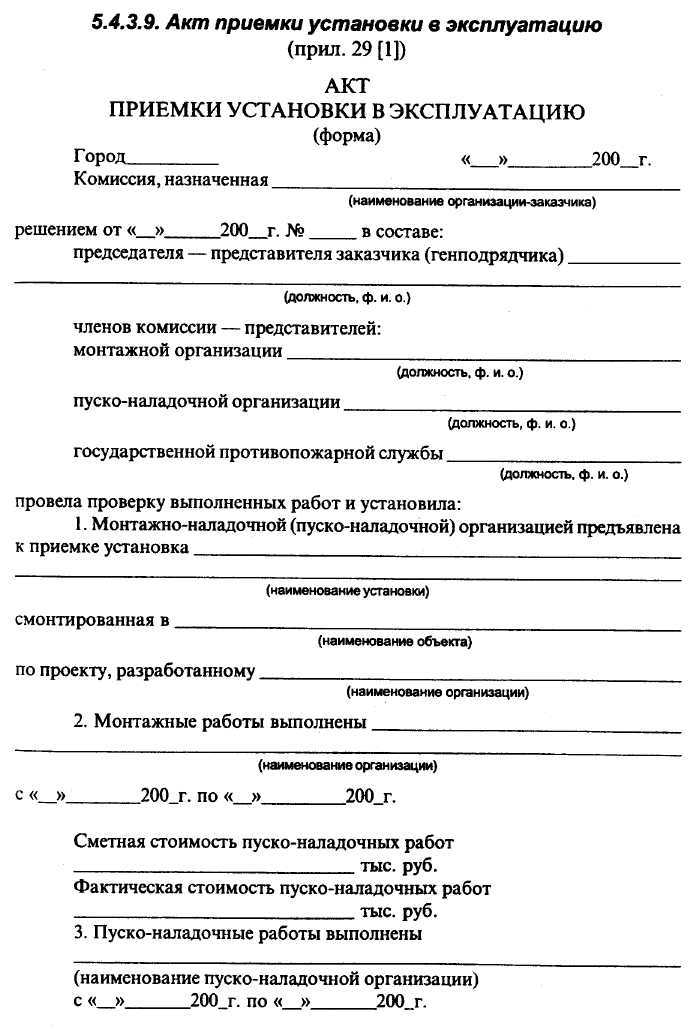 Состав исполнительной документации по разделу:сети вентиляции и кондиционирования