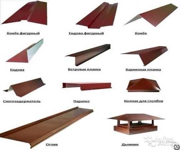 Доборные элементы для кровли из металлочерепицы
