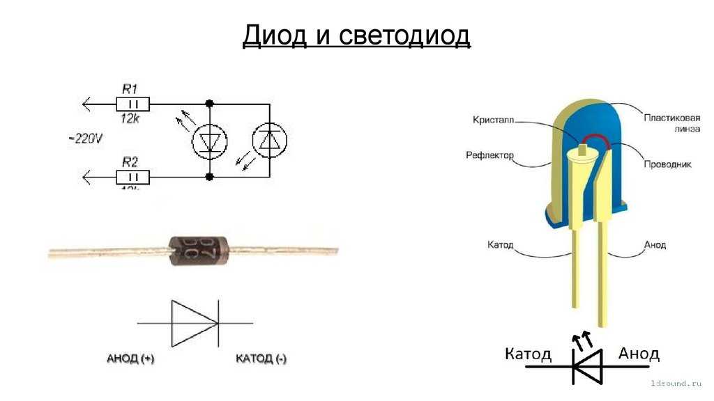 Как определить плюс и минус на диоде – визуальное определение | ✨мир света